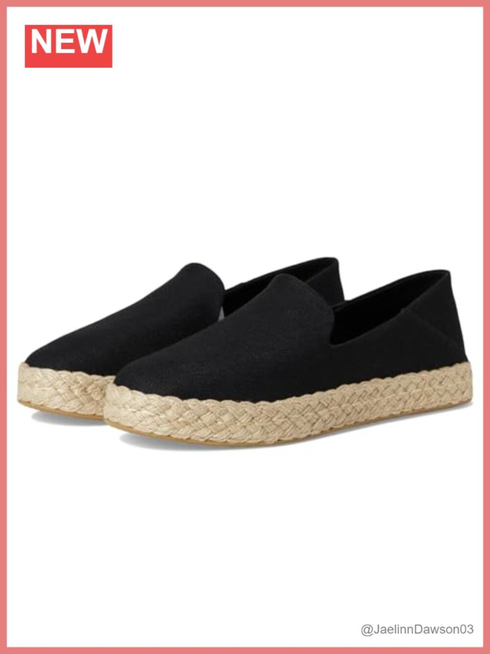 TOMS Alison Women's Loafers Round Toe Slip-On Platform Jute Heel Breathable